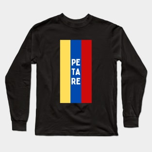 Petare City in Venezuelan Flag Colors Vertical Long Sleeve T-Shirt